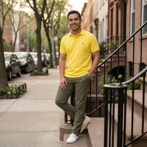 Vintage Polo Ralph Lauren Men’s Pique Polo Shirt - Canary Yellow - Size Large